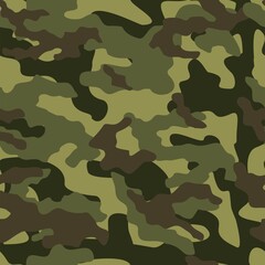 Fototapeta premium green military camouflage vector seamless pattern