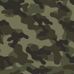 Fototapeta premium military camouflage vector seamless pattern green