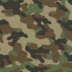 Fototapeta premium green military camouflage vector seamless pattern