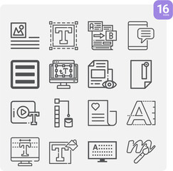 Simple set of foreword related lineal icons.