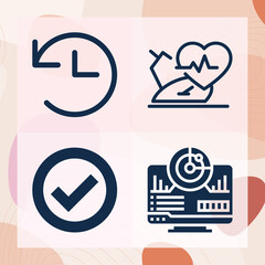 Simple set of tracking related filled icons