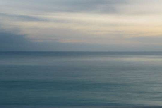 Long exposure abstract of ocean and sky Oahu, Hawaii