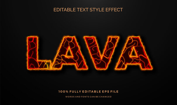 Hot Lava Editable Text Style Effect