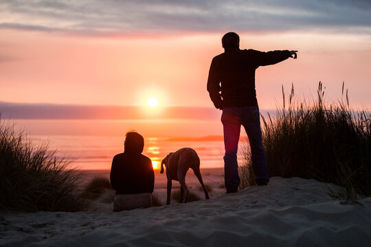 Sunset and a silhouette