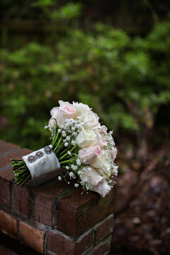 Pale Pink and White Rose Bridal Bouquet