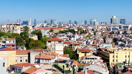 View of the development of the central part of Istanbul.