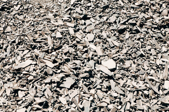 Pile of basalt rock fragments, Oregon