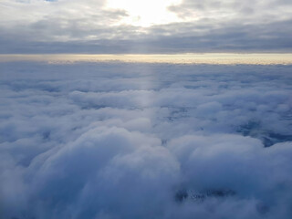 Picturesque textured clouds in the sky at the daytime