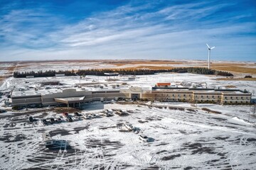 Aerial View of the Rosebud Sioux Native American Reservation in South Dakota