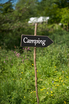 Camping sign