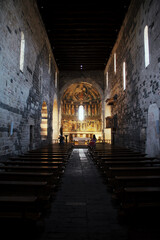 Fototapeta premium Italy, Sardinia - interior of the church of Saccargia
