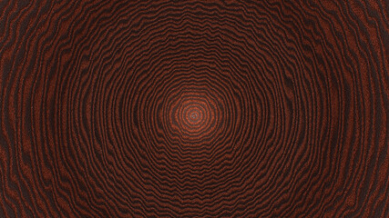 Fototapeta na wymiar Abstract brown rough background creating imperfect black circles outward 