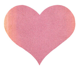 Heart with pink paper texture