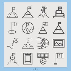 Simple set of intention related lineal icons.