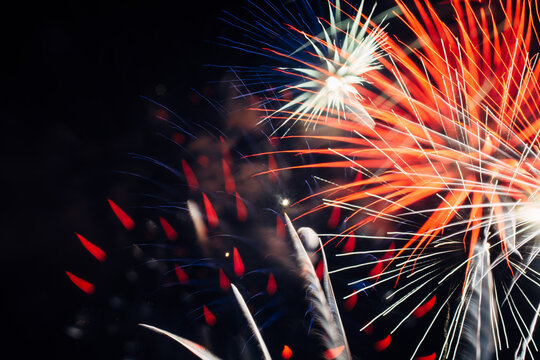 Various color fireworks