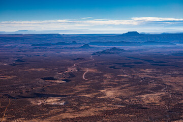dramatic landscape of Monument Valley taken during winter