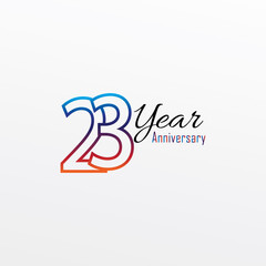 years anniversary celebration blue Colors Comical Design logotype. anniversary logo isolated on White background