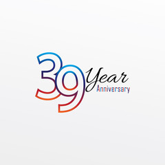 years anniversary celebration blue Colors Comical Design logotype. anniversary logo isolated on White background