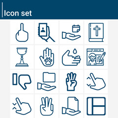 Simple set of trinity related lineal icons.