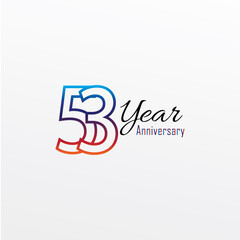 years anniversary celebration blue Colors Comical Design logotype. anniversary logo isolated on White background