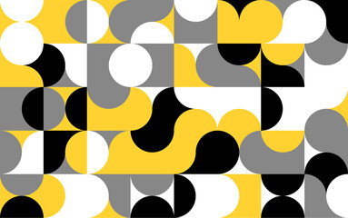 Simple geometric vector pattern. Bright color palette.