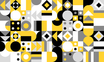 Simple geometric vector pattern. Bright color palette.