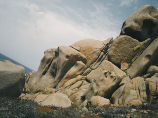 view of rocks and stones in Sardinia