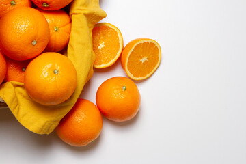 orange on the white background