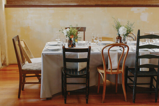 Vintage Wedding Table Set Up