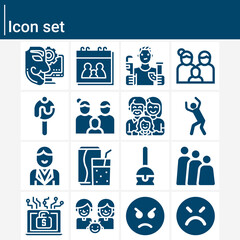 Simple set of dad related filled icons.