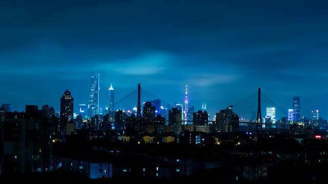 Shanghai landmark at night