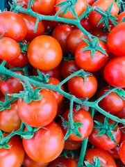 Full frame shot of tomatoes for sale at market,