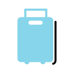 Flat suitcase baggage icon. Vector travel icon