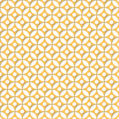 Arabic arabesque seamless pattern with colorful elements on white background. Design greeting card for Ramadan Kareem, Islamic ornamental colorful detail of mosaic. Vector geometric illustration.