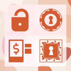 Simple set of deferred payment related filled icons