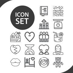 Simple set of court related lineal icons.