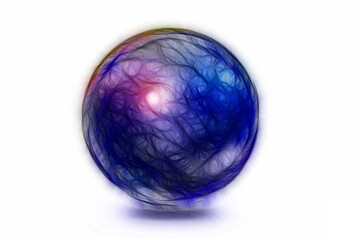 Space Contained of glass sphere