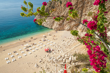 Beautiful Kaputash beach at Mediterranean sea in Turkey