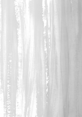 White ink and watercolor texture on white paper background. Gradient paint strokes and decalcomania effect. Hand-painted gouache abstract image. Mess on the canvas.