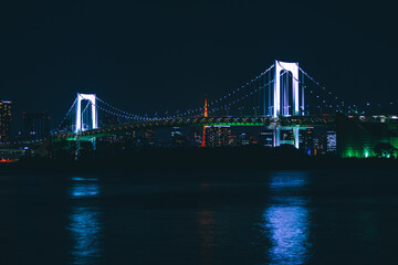 Fototapeta na wymiar Rainbow Bridge, Tokyo