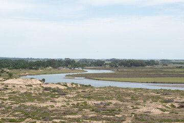 landscape of a long river