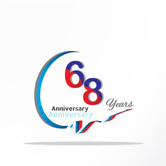 anniversary celebration logotype green and red colored. seventy eight years birthday logo on white background.