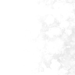 White ink and watercolor texture on white paper background. Gradient paint strokes and decalcomania effect. Hand-painted gouache abstract image. Mess on the canvas.