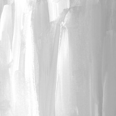 White ink and watercolor texture on white paper background. Gradient paint strokes and decalcomania effect. Hand-painted gouache abstract image. Mess on the canvas.