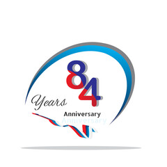 anniversary celebration logotype green and red colored. seventy eight years birthday logo on white background.