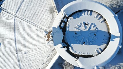 Munot-Festung mit Zinne von Drohne aus gesehen