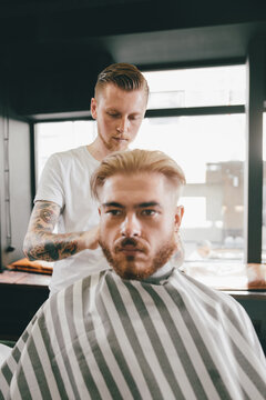 Client in barbershop