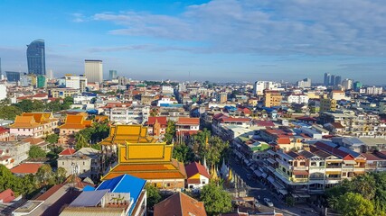 Beautiful view of Phnom Penh city. Cambodia