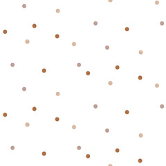 Confetti dotted shapes seamless pattern. Background for paper wrap, textile, package and print design.