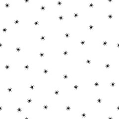 Vector seamless pattern with stars. Simple design for wrapping paper, textile, wallpaper, stationery.